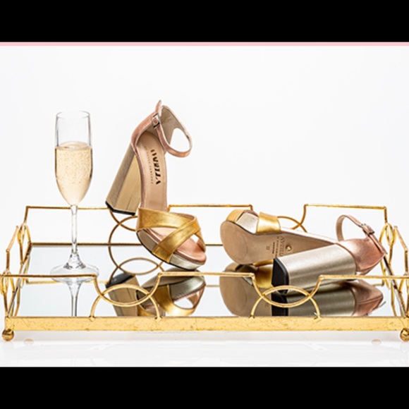 Anabella by Rossy Sanchez metallic platform heels - Picture 3 of 9